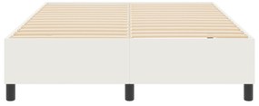 vidaXL Κρεβάτι με ελατήρια Κρεμ 160x200 εκ. από ύφασμα καρδουμελ