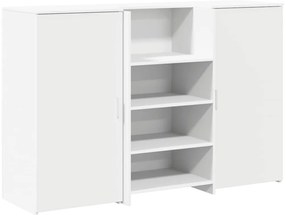vidaXL Γραφείο υποδοχής Λευκό 155x50x103,5 εκ. Επεξεργασμένο Ξύλο
