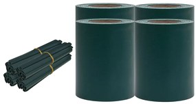 vidaXL Περιφράξεις Προστατευτικές 4 τεμ. Πράσινο Ματ 35x0,19 μ. PVC