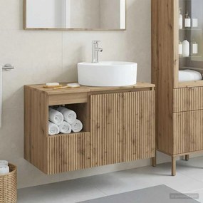 vidaXL Σετ Επίπλων Μπάνιου 2 τμχ. Artisan Δρυς Επεξεργασμένο Ξύλο