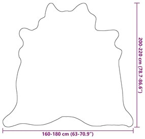 Χαλί Μπεζ 180 x 220 εκ. από Γνήσιο Δέρμα Αγελάδας - Μπεζ