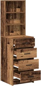 vidaXL Highboard Παλαιό ξύλο 40 x 41 x 135 εκ. Επεξεργασμένο ξύλο
