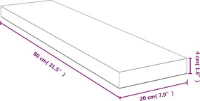 vidaXL Ράφι Τοίχου 80x20x4 εκ. από Μπαμπού