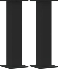 vidaXL Βάσεις Ηχείων 2 Τεμ. Μαύρες 30x30x95 εκ. Επεξ. ΞύλοΞύλο δρυός