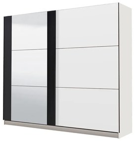 Wardrobe Sicilia 220 OG White - Black 217*62.5*210 cm