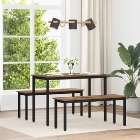 vidaXL Τραπεζαρίες 110 x 55 x 75 cm ΜΕΤΑΛΛΟ Ορθογώνιος
