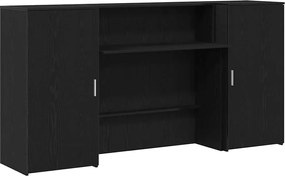 vidaXL Γραφείο υποδοχής Μαύρο Δρυς 200x50x103,5 εκ. Επεξεργασμένο Ξύλο