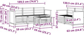 vidaXL Σετ Καναπέ 6 pcs Στερεό Ξύλο Ακακίας