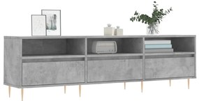 vidaXL Έπιπλο Τηλεόρασης Γκρι Σκυρ. 150x30x44,5 εκ. Επεξ. Ξύλο