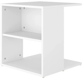 Τραπέζι Βοηθητικό Λευκό 45 x 45 x 48 εκ. από Μοριοσανίδα - Λευκό