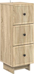 vidaXL Ντουλάπι με Συρτάρια Sonoma Δρυς 33 x 34,5 x 90 εκ