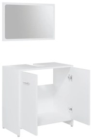 vidaXL Σετ Επίπλων Μπάνιου 3 Τεμαχίων Λευκό από Επεξεργασμένο Ξύλο