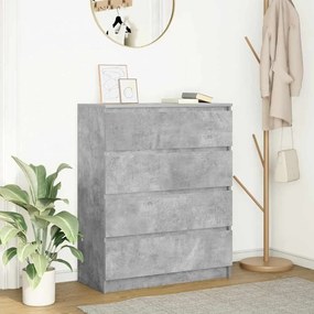 Sideboard Μπετόν Γκρι 80x35x99 cm Κατασκευασμένο ξύλο - Γκρι