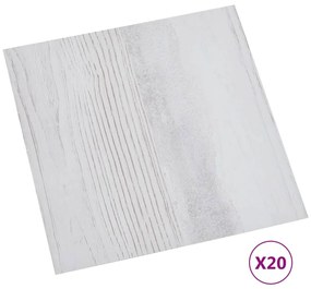 vidaXL Δάπεδο Αυτοκόλλητο Ανοιχτό Γκρι 20 τεμ. 1,86 μ² από PVC