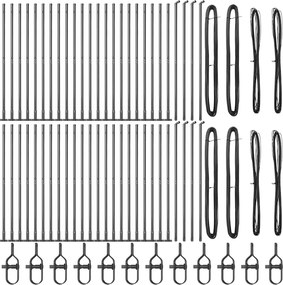 vidaXL Στύλος Περιφράξεων 52 pcs Γκρι Μέγεθος: 3,2 x 3,2 x 50 εκ.