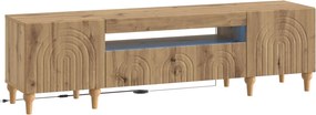 vidaXL Ντουλάπα LED Τηλεόρασης ALKMAAR 153 x 35 x 43 εκ Artisan Δρυς