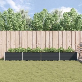 vidaXL Γλάστρα Ανθρακί 195 x 100 x 45 εκ Επικαλυμμένος Χάλυβας