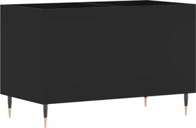 vidaXL Δισκοθήκη Μαύρη 74,5 x 38 x 48 εκ. από Επεξεργασμένο Ξύλο