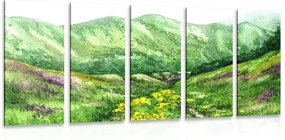Εικόνα 5 τμημάτων καλοκαιρινή ορεινή κοιλάδα - 200x100