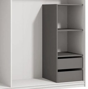 Σετ Ράφια FUP 2F Γκρί Γραφίτης 46,5x45,5x116,5 εκ. 46.5x45.5x116.5 εκ.