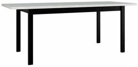 Τραπέζι Victorville 177, Άσπρο, Μαύρο, 78x90x160cm, 41 kg, Επιμήκυνση, Πλαστικοποιημένη μοριοσανίδα, Ξύλο, Μερικώς συναρμολογημένο, Ξύλο: Οξιά