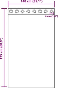 vidaXL Κουρτίνες συσκότισης 2 pcs Κόκκινο 140 x 175 cm Βελούδο