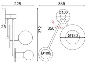 ΕΠΙΤΟΙΧΟ ΦΩΤΙΣΤΙΚΟ 2ΧΕ27 ΜΑΥΡΟ ΜΑΡΜΑΡΟ 18Χ74X23CM CLOCK - OD742W74BM - OD742W74BM