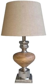 Φωτιστικό Επιτραπέζιο Brice 028234 14x14x48cm Ε27 40W Silver-Beige
