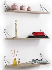 ΣΕΤ ΡΑΦΙΑ ΤΟΙΧΟΥ BHANN 3ΤΜΧ ΜΕΛΑΜΙΝΗ ΚΑΙ ΜΕΤΑΛΛΟ HM9173.01 SONAMA ΧΡΩΜΙΟ 60x12,5x18Υ εκ.