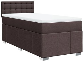 ΚΡΕΒΑΤΙ BOXSPRING ΜΕ ΣΤΡΩΜΑ ΣΚΟΥΡΟ ΚΑΦΕ 80X200 ΕΚ. ΥΦΑΣΜΑΤΙΝΟ 3289212