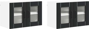 vidaXL Ραφιέρα τοίχου LUCCA 2 pcs Μαύρο 60 x 31 x 40 εκ