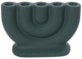 Κηροπήγιο Κεραμικό 5 Θέσεων KLA306K1 8,5x13,5cm Dark Green Espiel Ceramic