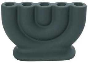 Κηροπήγιο Κεραμικό 5 Θέσεων KLA306K1 8,5x13,5cm Dark Green Espiel κεραμικο