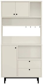 Ντουλάπι Κουζίνας 956LCS3554 88x35,5x180cm White Μοριοσανίδα, Μέταλλο
