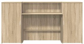 vidaXL Γραφείο υποδοχής Sonoma Δρυς 200x50x103,5εκ. Επεξεργασμένο Ξύλο