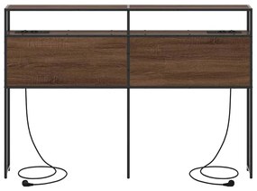 vidaXL Κεφαλάρι Αποθήκης Επιτοίχιο Καφέ δρυς 140 cm Επεξεργασμένο ξύλο