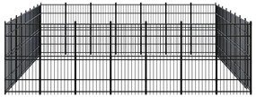 Κλουβί Σκύλου Εξωτερικού Χώρου 51,61 μ² από Ατσάλι - Μαύρο