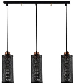 Φωτιστικό Οροφής - Ράγα Amasra 525NOR1452 60x10x116cm 3xE27 40W Black-Bronze Opviq