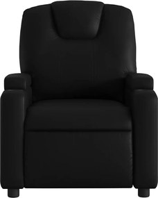 vidaXL Πολυθρόνα με Ανακλινόμενη Πόρτα Μαύρη από Συνθετικό Δέρμα