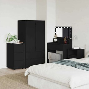 vidaXL Ντουλάπι αποθήκευσης Μαύρο 40 x 48 x 81 εκ Επεξεργασμένο ξύλο