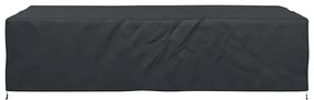 vidaXL Κάλυμμα επίπλων εξωτερικού χώρου Μαύρο 305 x 190 x 85 εκ. 210D
