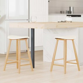 vidaXL Καρέκλες φαγητού 2 pcs Φυσικό 46 x 37 x 63 εκ