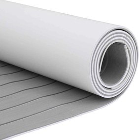 vidaXL Ματ Σκάφους Ριγέ Ανοιχτό Γκρι και Λευκό 240 x 60 cm EVA