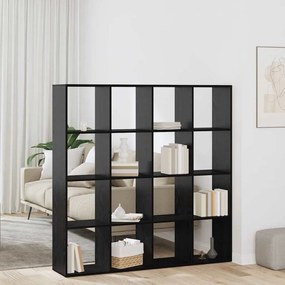 vidaXL Βιβλιοθήκη Μαύρη δρυς 137.5 x 29 x 137.5 εκ Επεξεργασμένο ξύλο