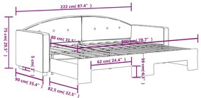 Καναπές Κρεβάτι Συρόμενος Μπλε 80 x 200 εκ. Βελούδινος - Μπλε