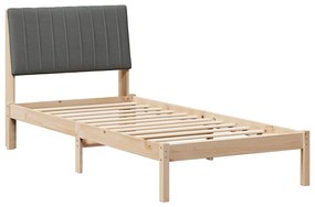 vidaXL Σκελετός Κρεβατιού Καφέ 90 x 190 cm Στερεά ξυλεία πεύκου