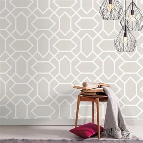 Αυτοκόλλητη Ταπετσαρία Lt Grey Modern Geometric Peel KAL.RMK9065