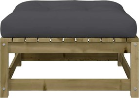 vidaXL Patio Footstool Natural Impregnated