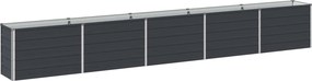 vidaXL Υψωμένο Κρεβάτι Κήπου Ανθρακί 400 x 40 x 55 εκ.
