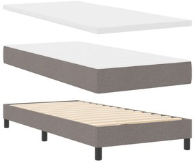 vidaXL Κρεβάτι Box Spring  με ματ σε ταπού, 100 x 200 cm, ύφασμα.